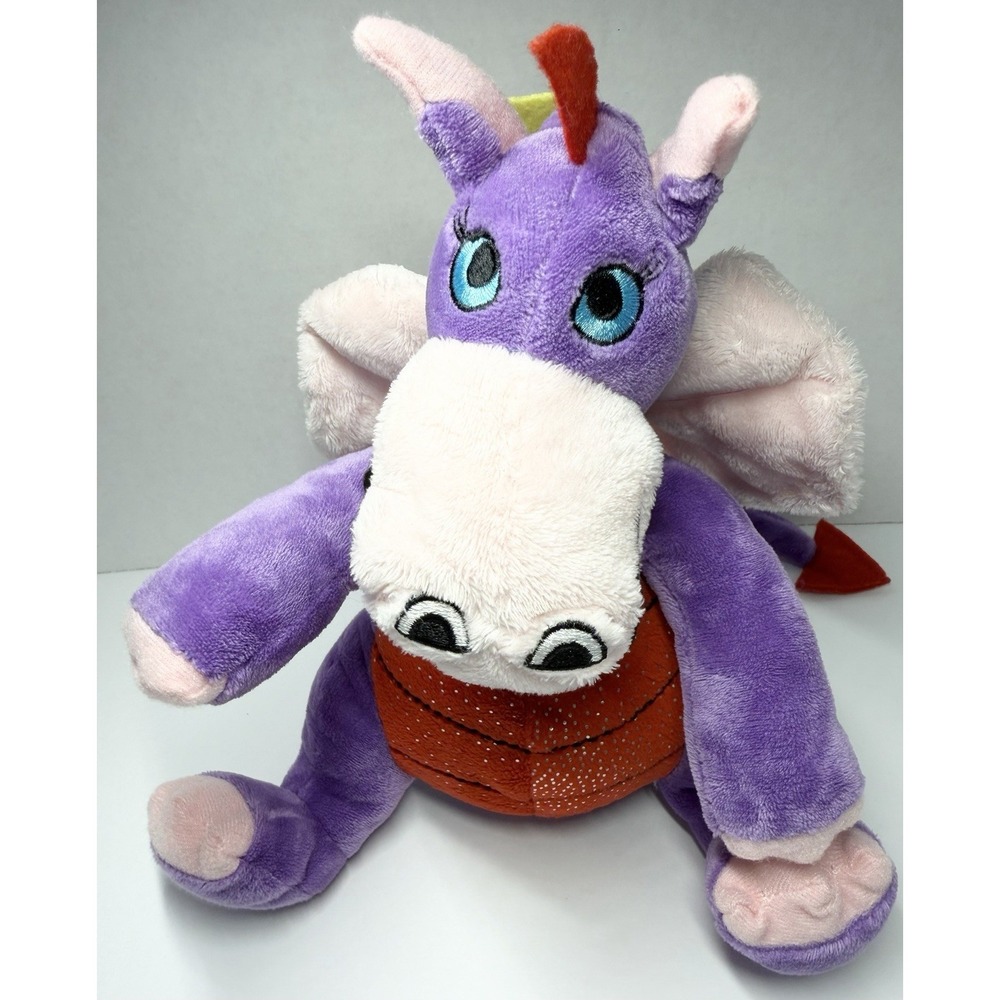 Jewel The Purple & Pink Dragon 9" Stuffed Plush by Teddy Mountain LLC.